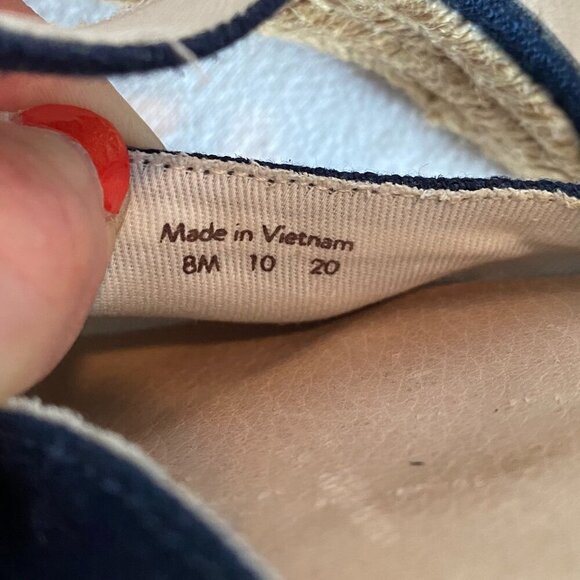 Jack Rogers Palmer Espadrilles Womens 8 navy blue - Picture 8 of 8